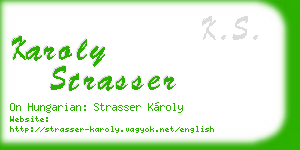 karoly strasser business card